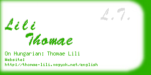 lili thomae business card